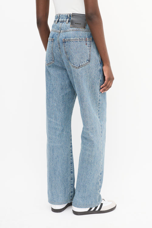 Sportmax Light Wash Ragno Layered Jeans