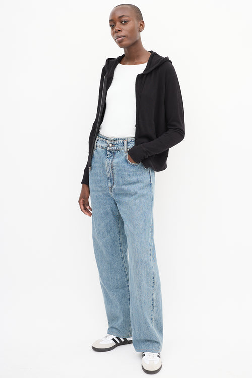 Sportmax Light Wash Ragno Layered Jeans