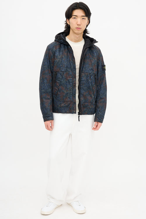 Stone Island Raso Gommato Printed Jacket