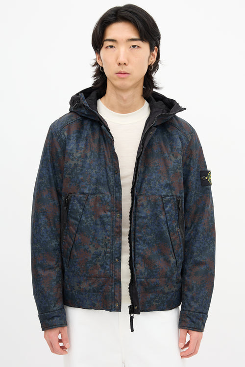 Stone Island Raso Gommato Printed Jacket