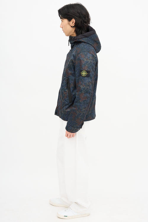 Stone Island Raso Gommato Printed Jacket