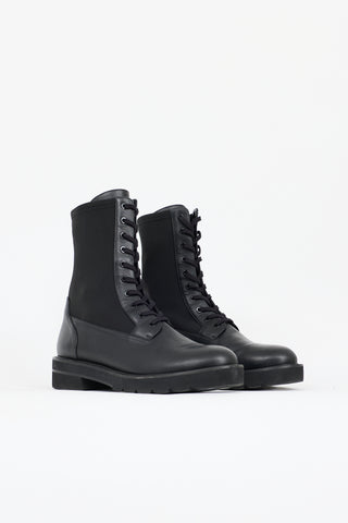 Stuart Weitzman Leather Ande Combat Boot