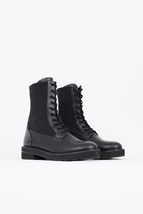 Stuart Weitzman Leather Ande Combat Boot