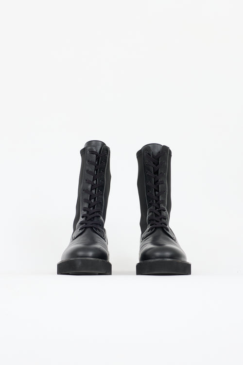 Stuart Weitzman Leather Ande Combat Boot