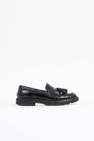 Stuart Weitzman Patent Leather Mila Lift Loafer