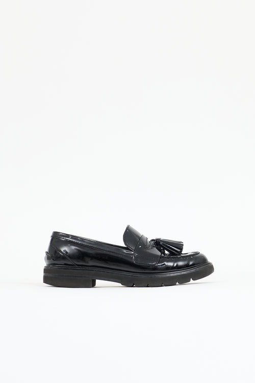 Stuart Weitzman Patent Leather Mila Lift Loafer