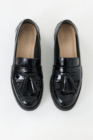 Stuart Weitzman Patent Leather Mila Lift Loafer