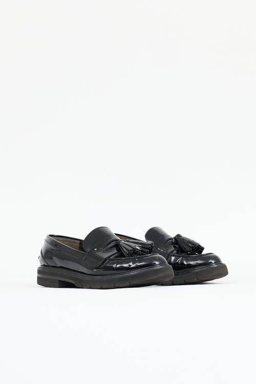 Stuart Weitzman Patent Leather Mila Lift Loafer