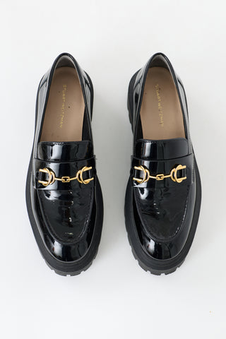 Stuart Weitzman Patent Leather Owen Buckle Loafer