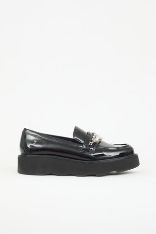 Stuart Weitzman Patent Pearldrop Platform Loafer