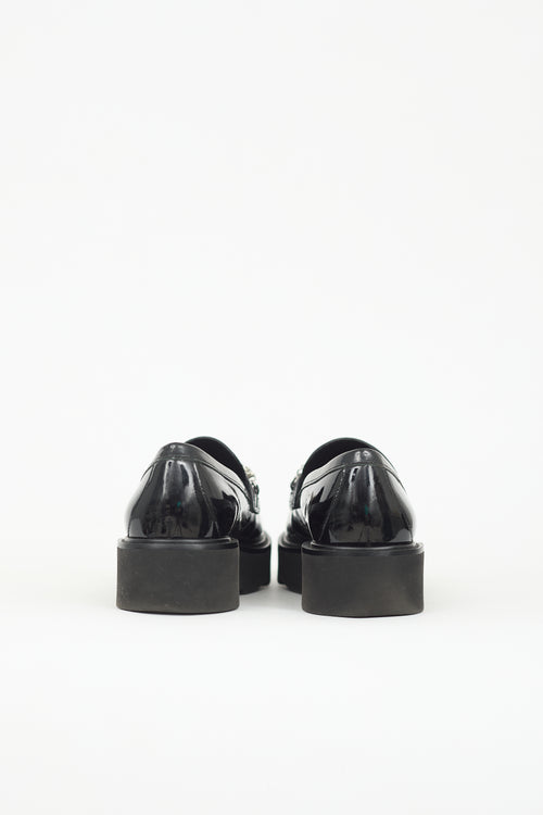 Stuart Weitzman Patent Pearldrop Platform Loafer