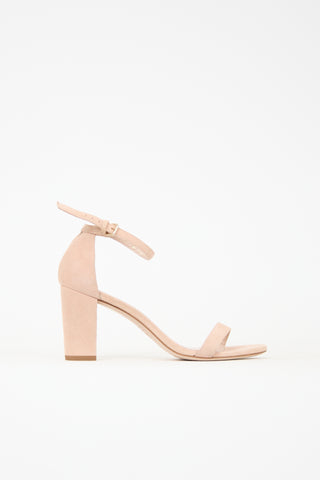 Stuart Weitzman Suede Nearlynude Heel