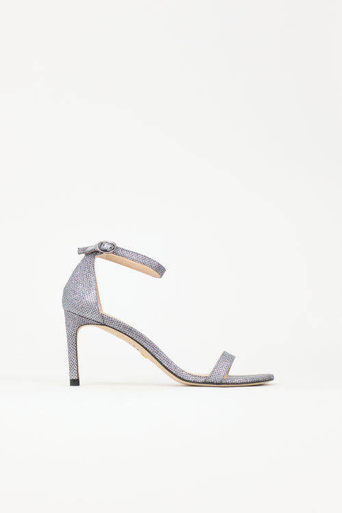 Stuart Weitzman Glitter Nudist Sandal
