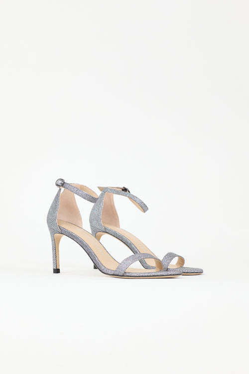 Stuart Weitzman Glitter Nudist Sandal