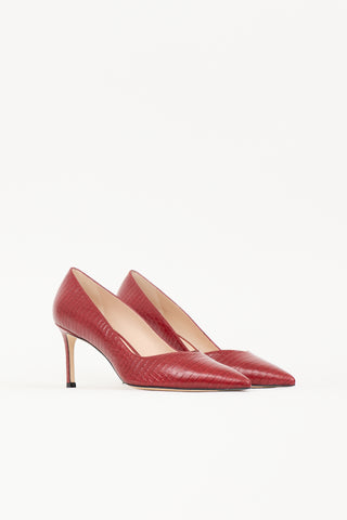 Stuart Weitzman Leather Laney Pump