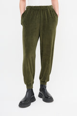 Suzie Kondi Green Velvet Lounge Pant