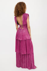 Sabrina Musayev Metallic Plissé Judith Dress