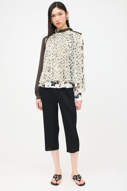 Sacai Asymmetrical Floral Shirt
