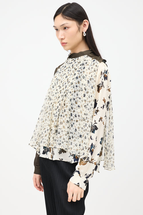 Sacai Asymmetrical Floral Shirt