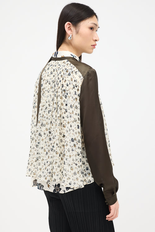 Sacai Asymmetrical Floral Shirt