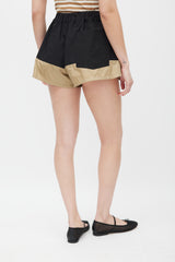 Sacai Black & Brown Nylon Short