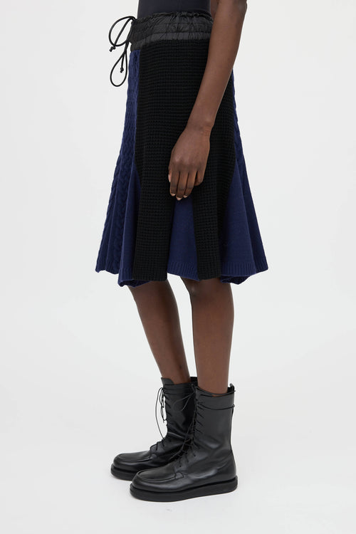 Sacai Pleated Knit Skirt