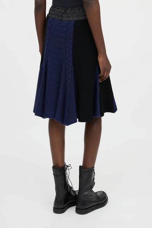 Sacai Pleated Knit Skirt