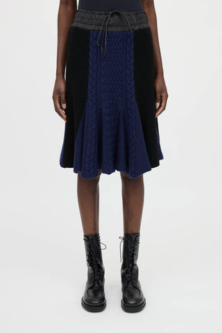 Sacai Pleated Knit Skirt