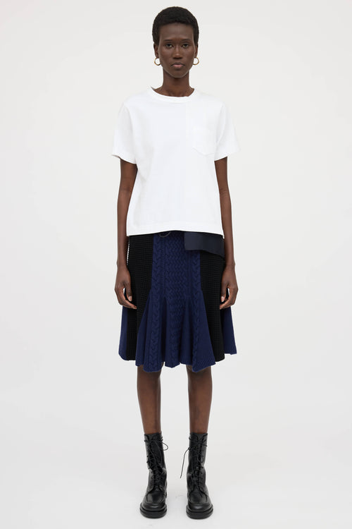 Sacai Pleated Knit Skirt