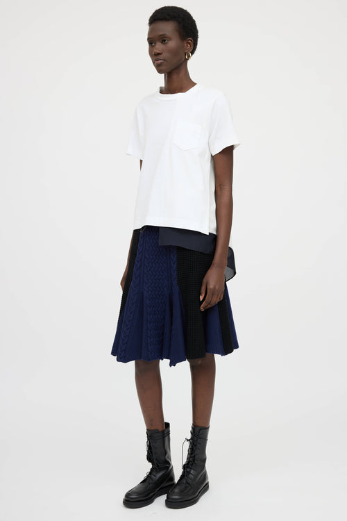 Sacai Pleated Knit Skirt