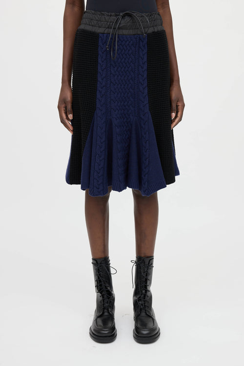 Sacai Pleated Knit Skirt