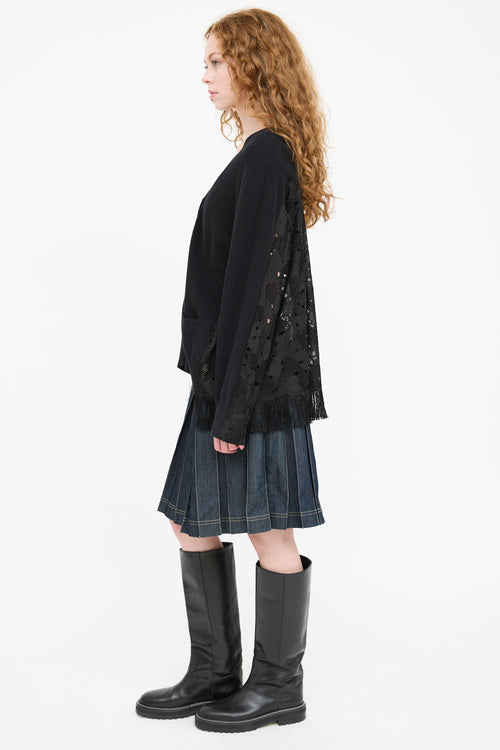 Sacai Knit Lace Cardigan