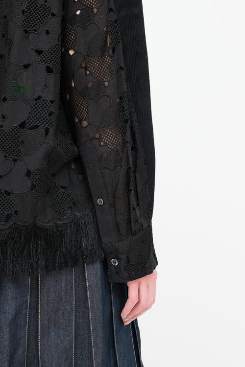Sacai Knit Lace Cardigan