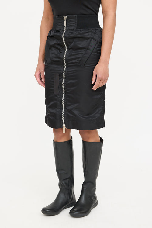 Sacai Nylon Zip Midi Skirt
