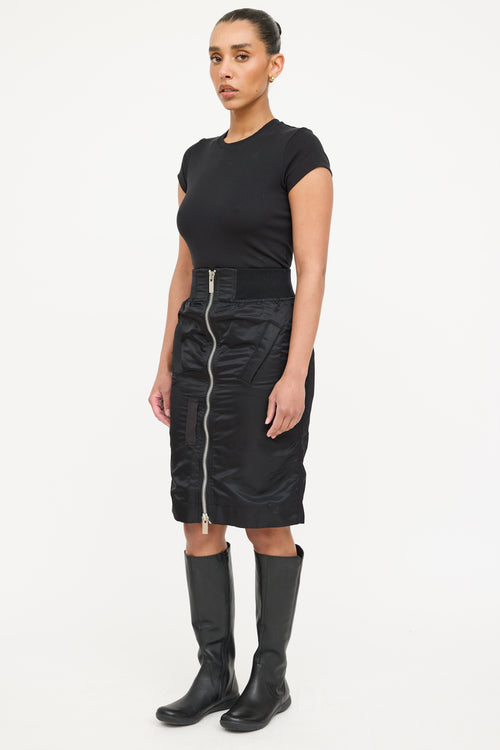 Sacai Nylon Zip Midi Skirt