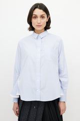 Sacai Blue Poplin Zip Shirt