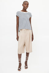 Sacai Blue & White Stripe T-Shirt