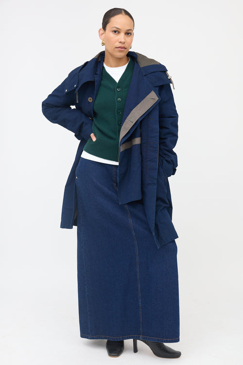 Sacai Chambray Panel Coat