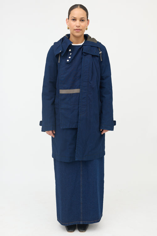Sacai Chambray Panel Coat