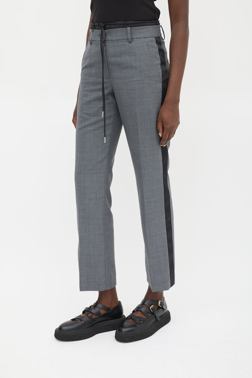 Sacai Dark Grey Side Stripe Layered  Trouser