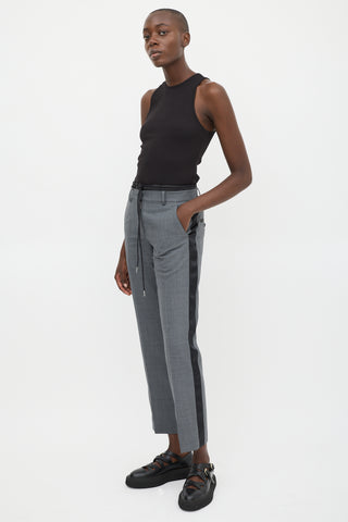 Sacai Dark Grey Side Stripe Layered  Trouser