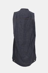 Sacai Denim Pleated Long Vest