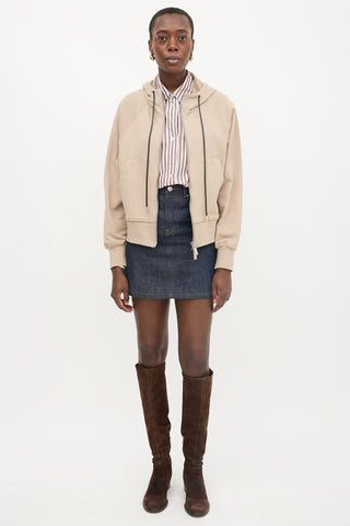 Sacai Drawcord Zip-Up Hoodie