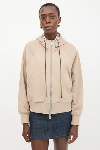 Sacai Drawcord Zip-Up Hoodie