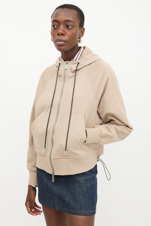 Sacai Drawcord Zip-Up Hoodie