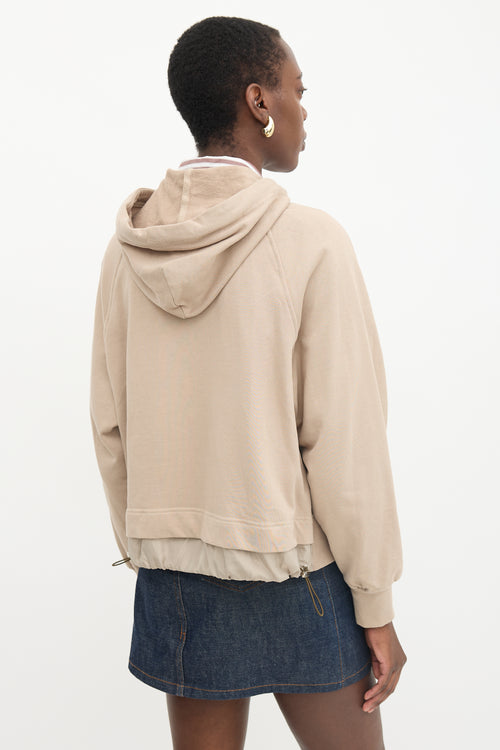 Sacai Drawcord Zip-Up Hoodie