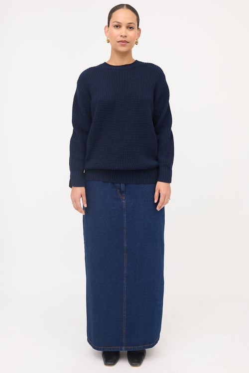 Sacai Eyelet Lace Back Sweater