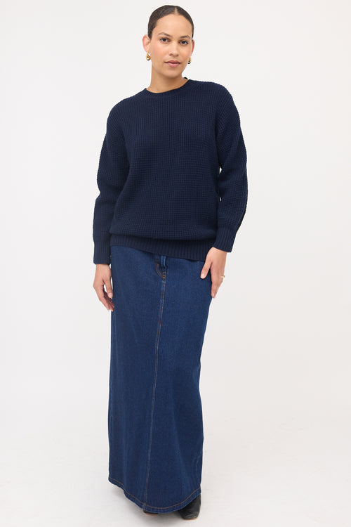 Sacai Eyelet Lace Back Sweater