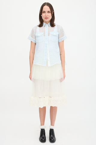 Sacai Eyelet A-Line Blouse