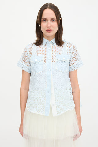 Sacai Eyelet A-Line Blouse